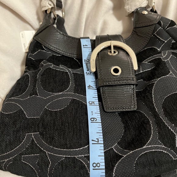 Coach black velvet c hobo shoulder bag-NWT - Picture 15 of 16